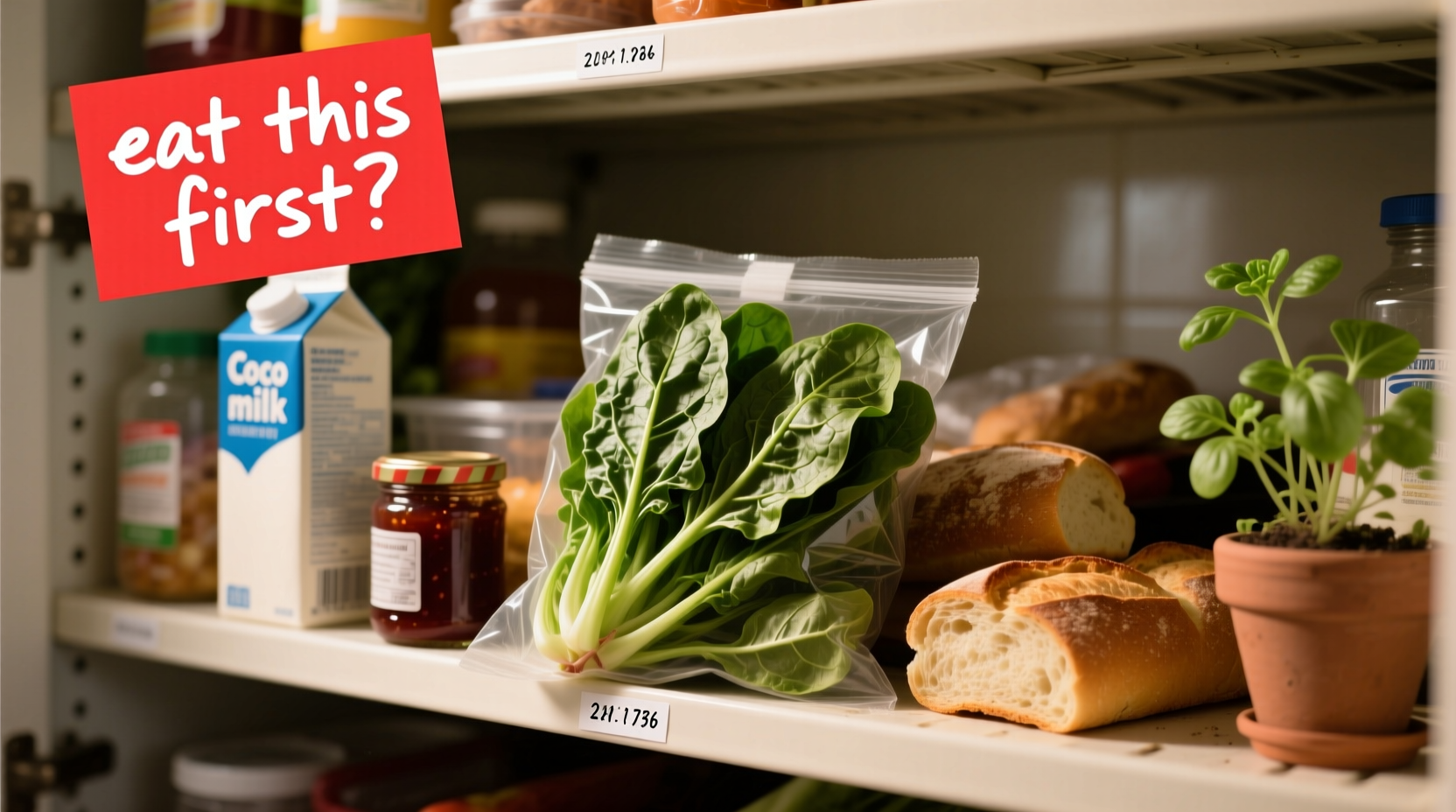 avoid food waste with an eat this first shelf