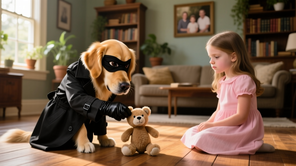 Golden Retriever Pulls Off Ultimate Stuffy Heist Right Under His Sister’s Nose