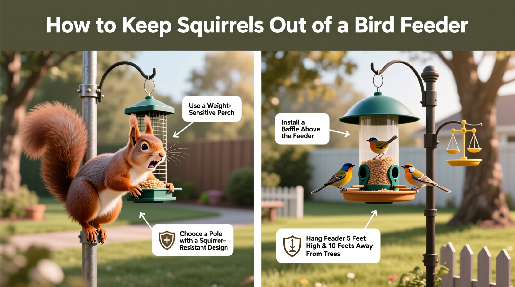 how do you keep squirrels out of a bird feeder