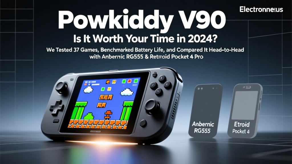 Powkiddy V90 Is It Worth Your Time in 2024? We Tested 37 Games, Benchmarked Battery Life, and Compared It Head-to-Head with Anbernic RG555 & Retroid Pocket 4 Pro