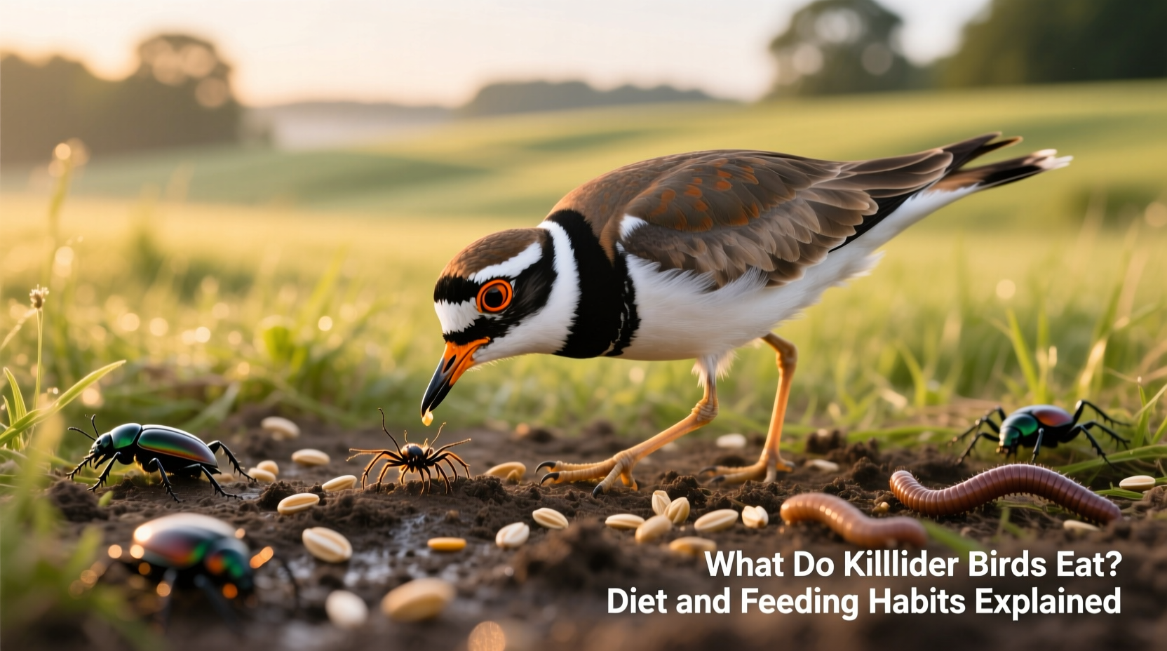 what do killdeer birds eat