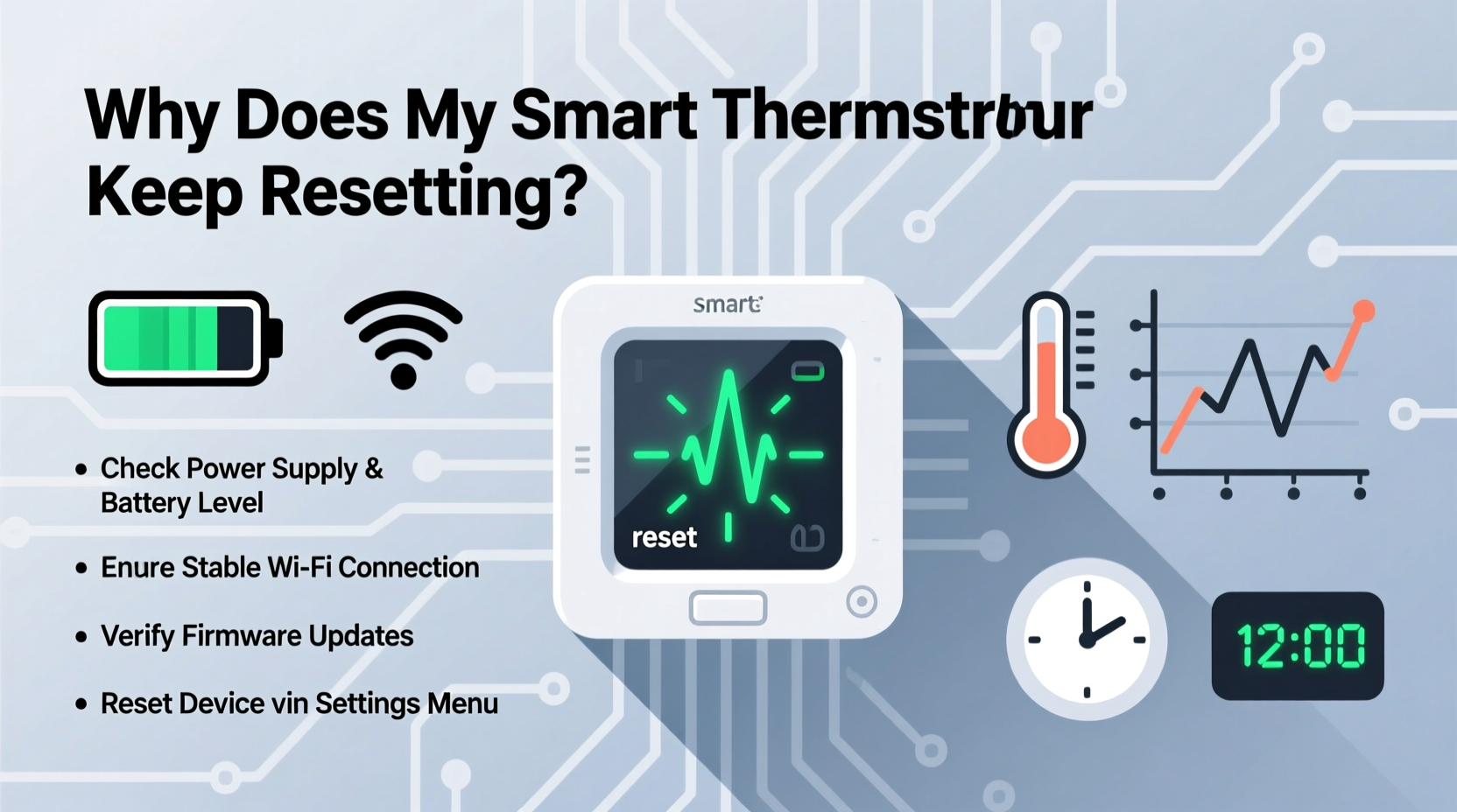 why does my smart thermostat keep resetting itself troubleshooting guide