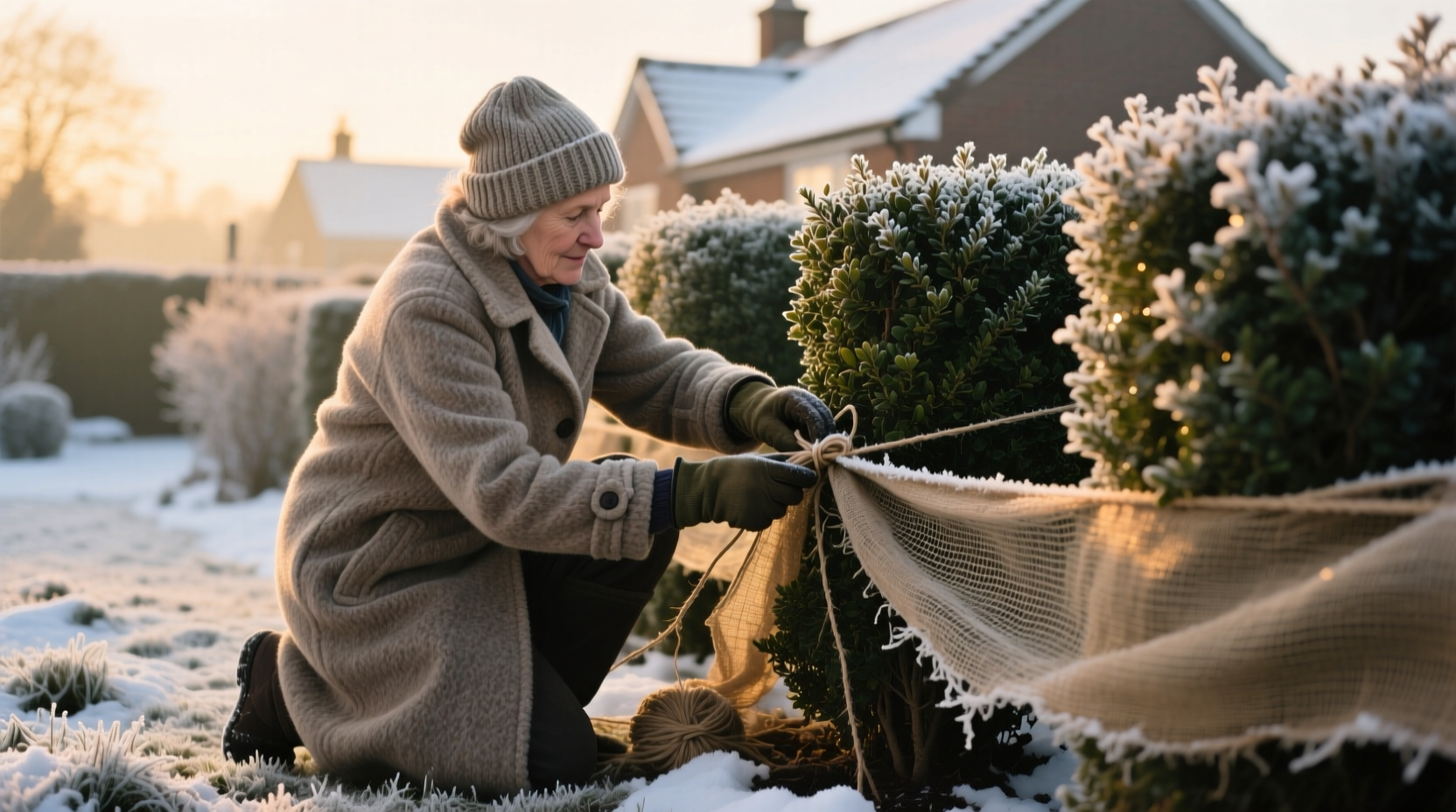 how martha protects boxwoods in winter