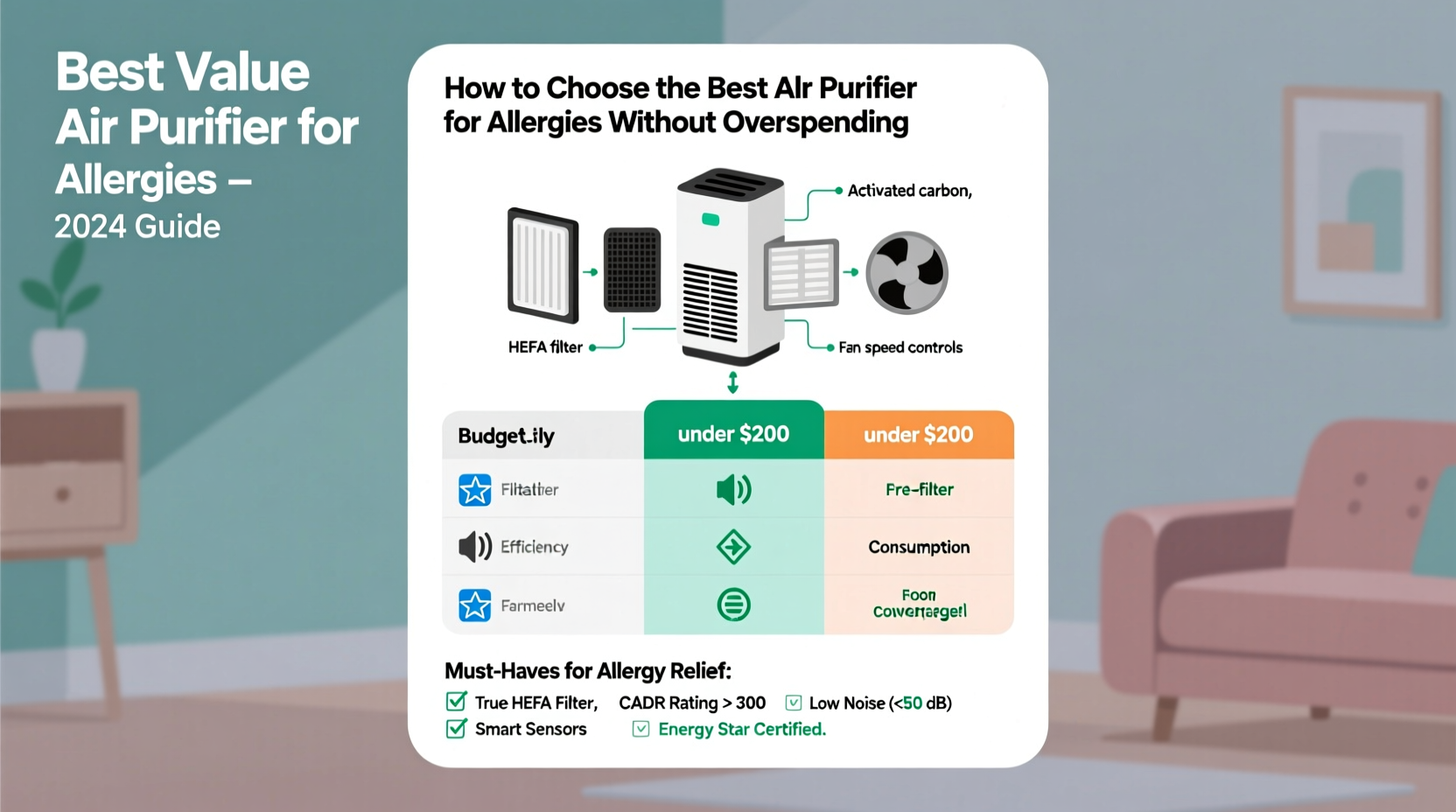 how to choose the best air purifier for allergies without overspending