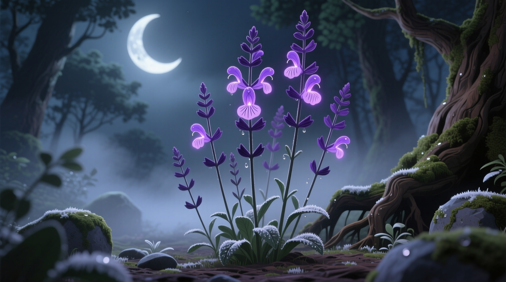 may night salvia flowers