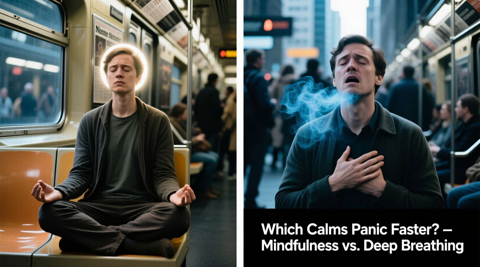 mindfulness meditation vs deep breathing which technique calms panic faster in public