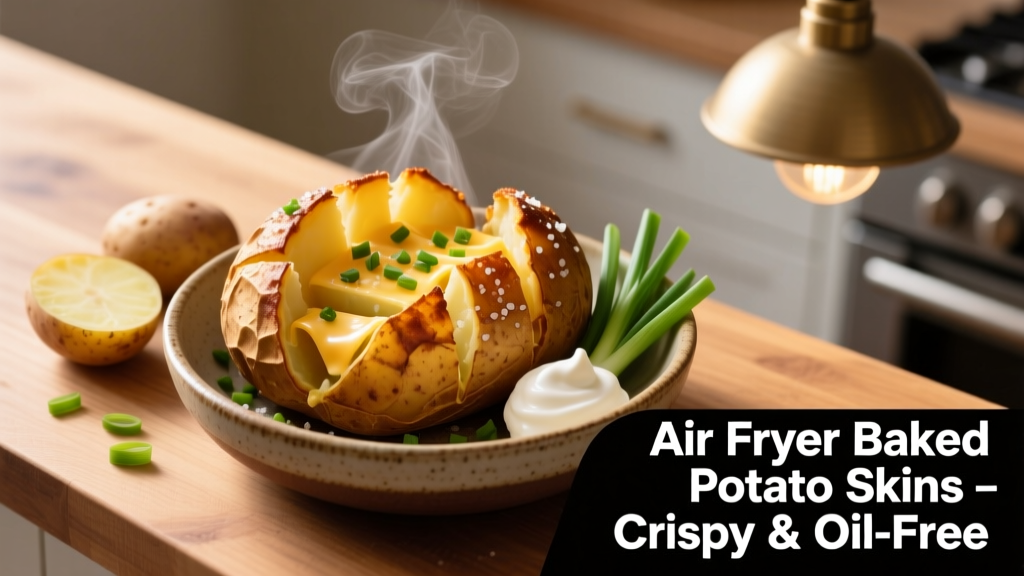 Air Fryer Baked Potato Skins: Crispy, Easy & Oil-Free