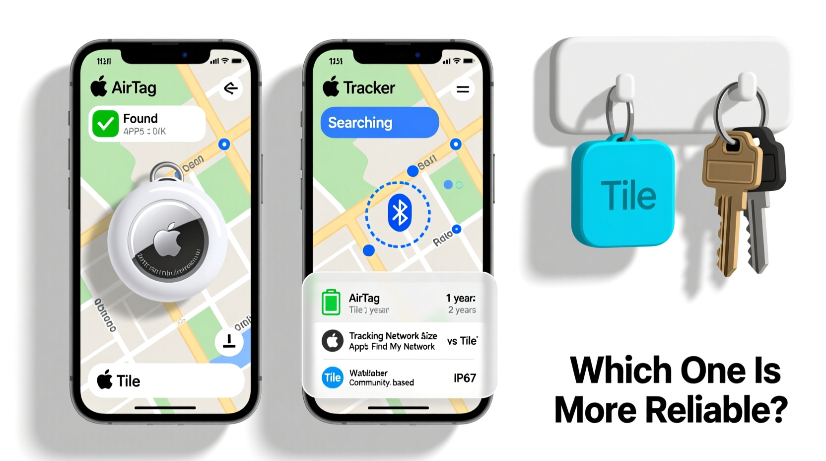 airtag vs tile tracker which one is more reliable for finding lost keys