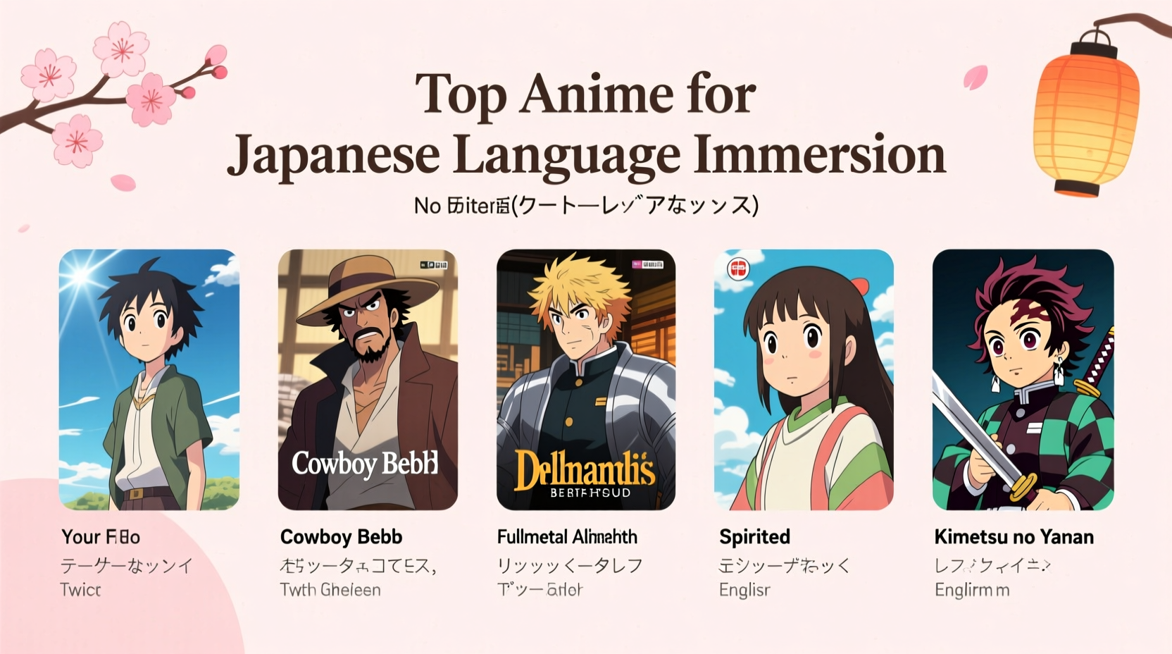 best anime for learning japanese language through immersion