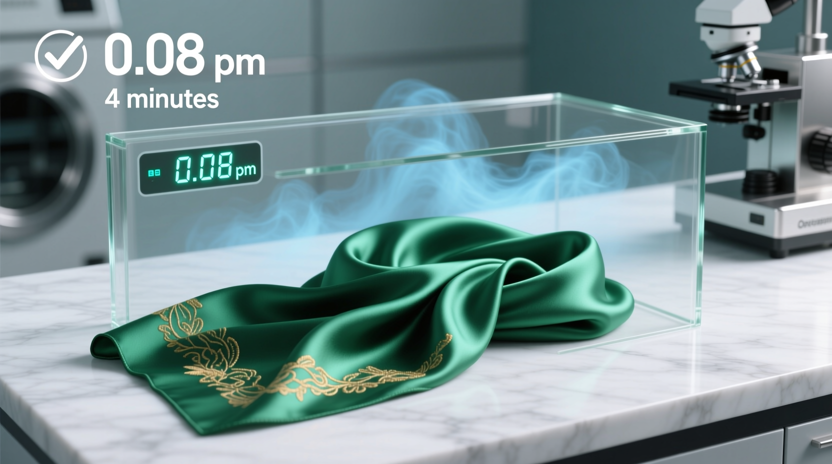ozone laundry systems and colored silk scarves