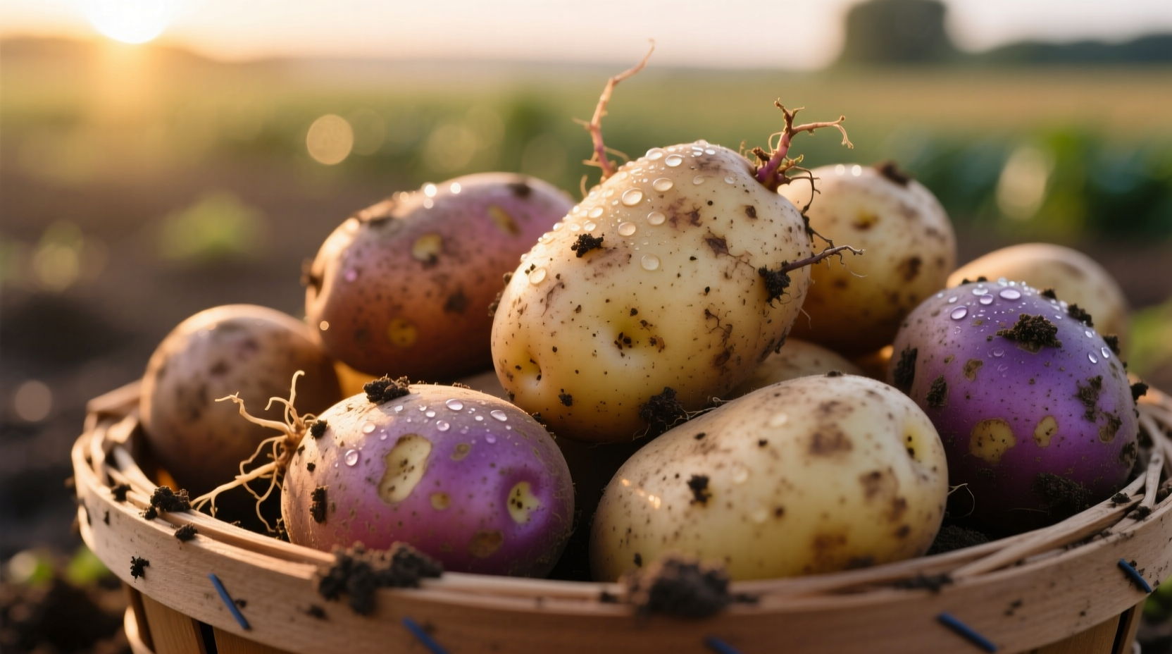 Fresh potatoes with nutrient-rich skins