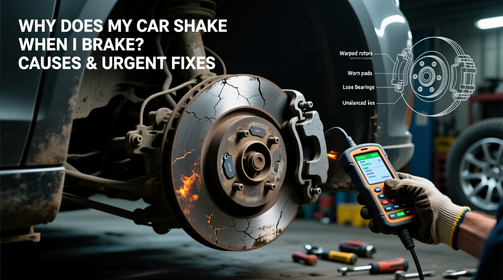 why does my car shake when i brake causes and urgent fixes