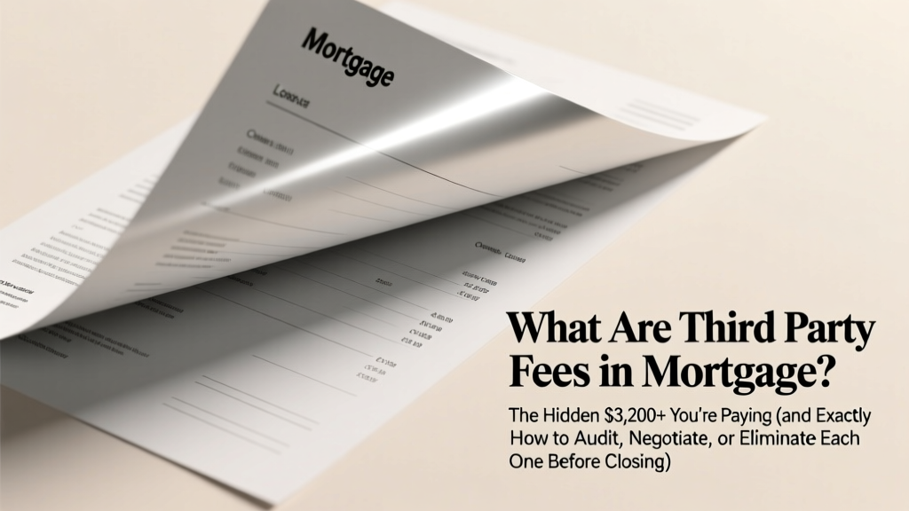 Third Party Fees in Mortgage: Audit, Negotiate, Save (2026)