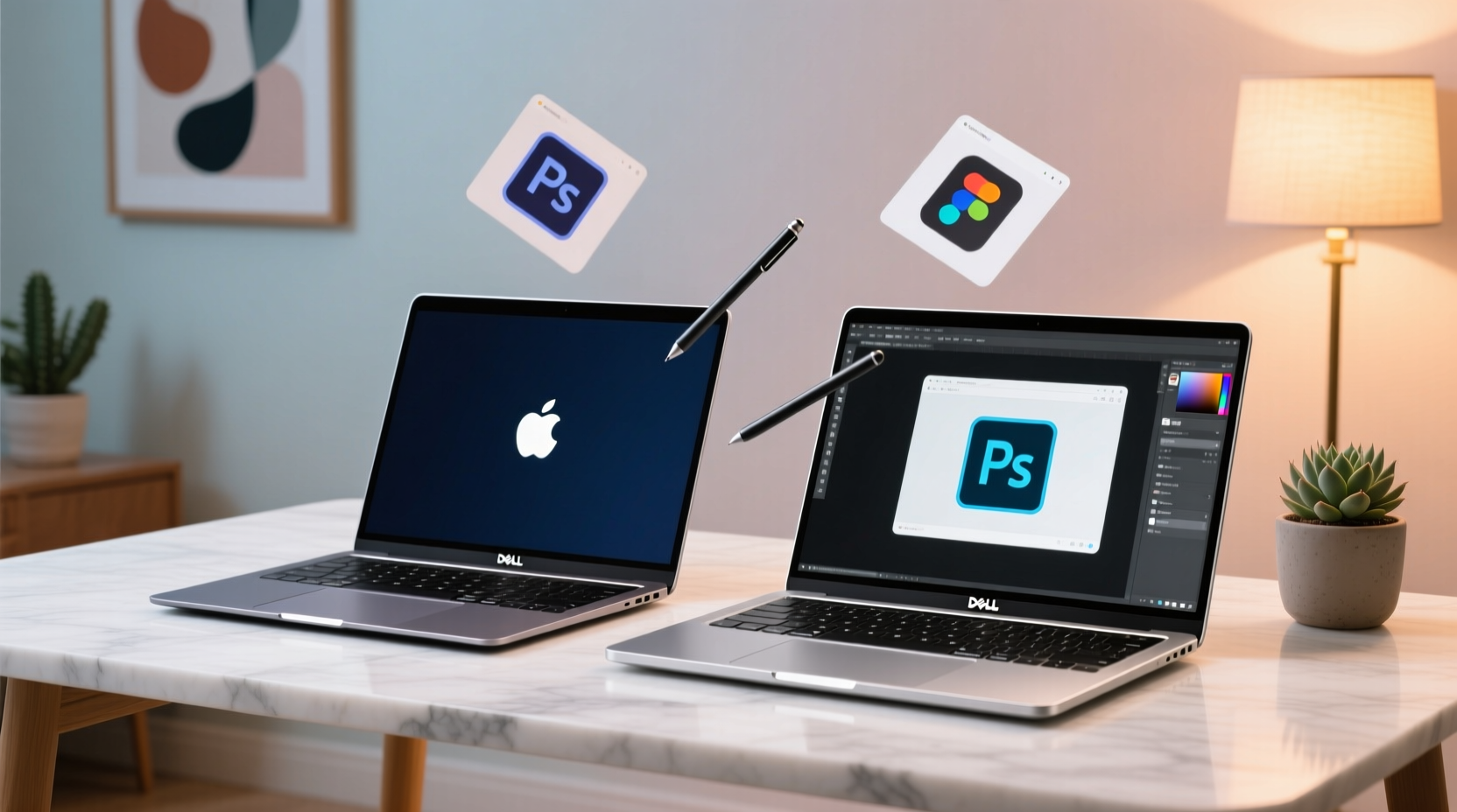 macbook air m3 vs dell xps 13 plus ultra thin laptops compared for creatives