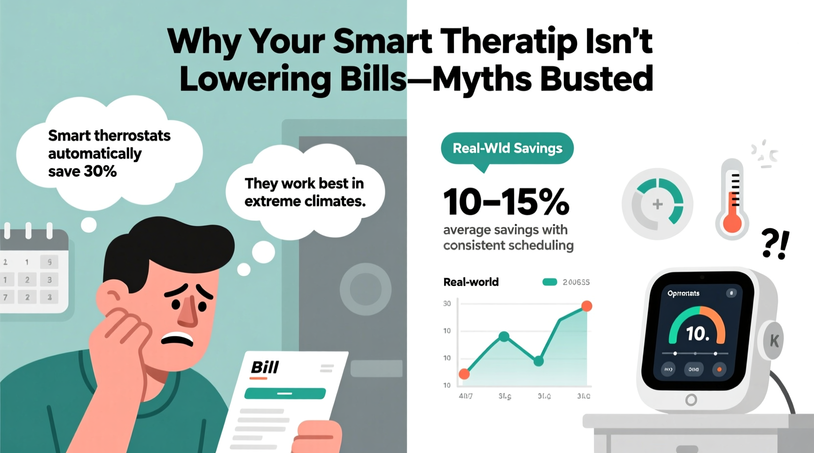 why is my smart thermostat not lowering bills energy saving myths busted