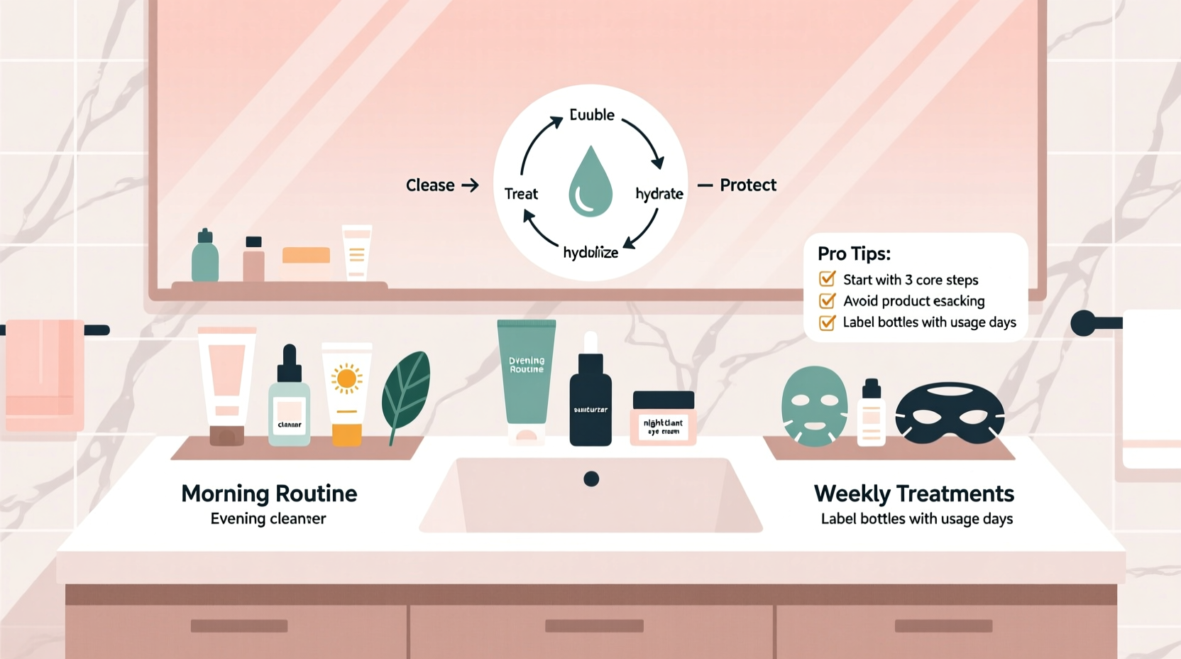 how to organize your skincare routine for maximum effectiveness without overwhelming your shelf