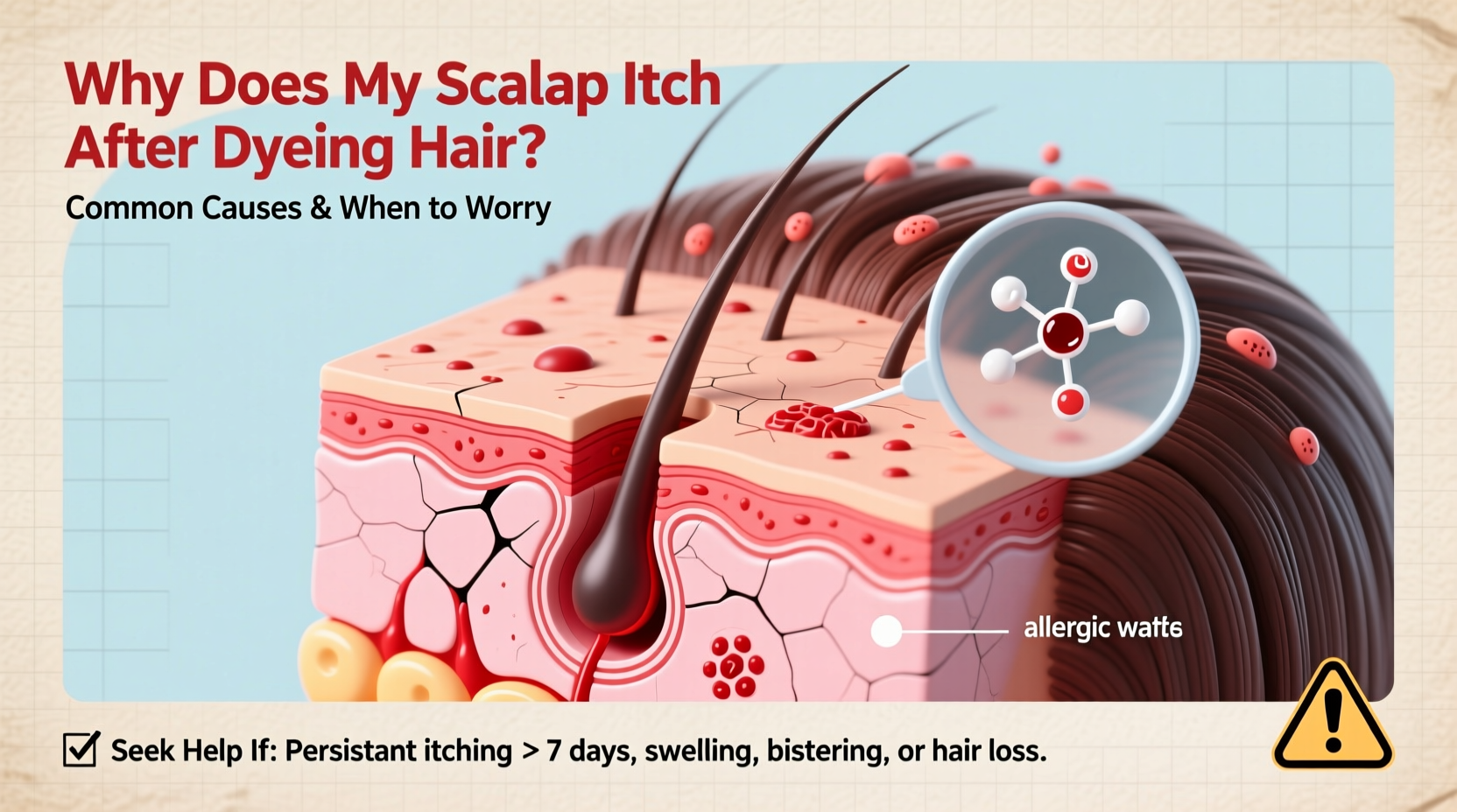 why does my scalp itch after dyeing hair and when should you worry