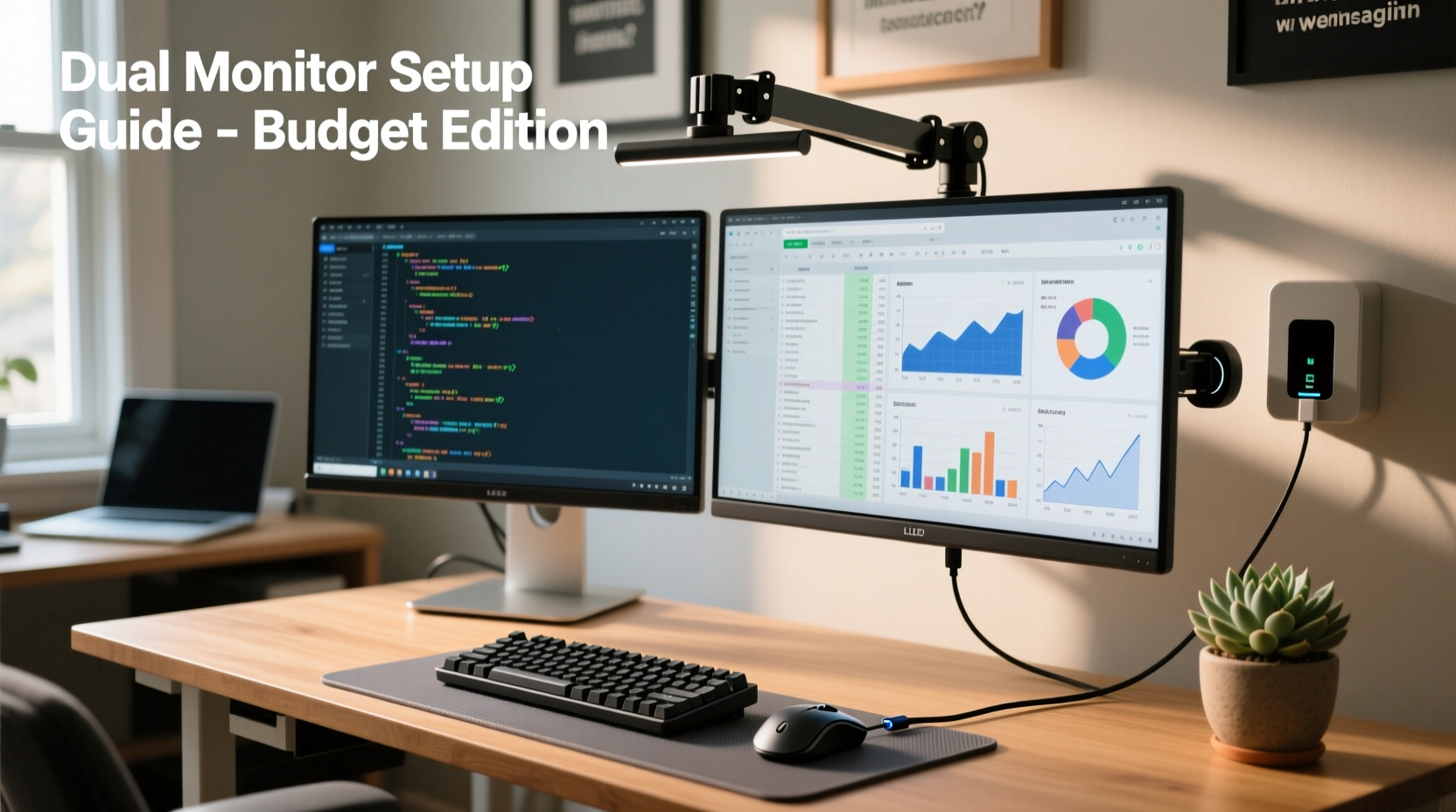 how to set up a dual monitor system for productivity on a budget