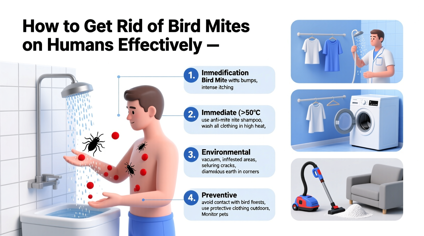 How to Get Rid of Bird Mites on Humans Effectively