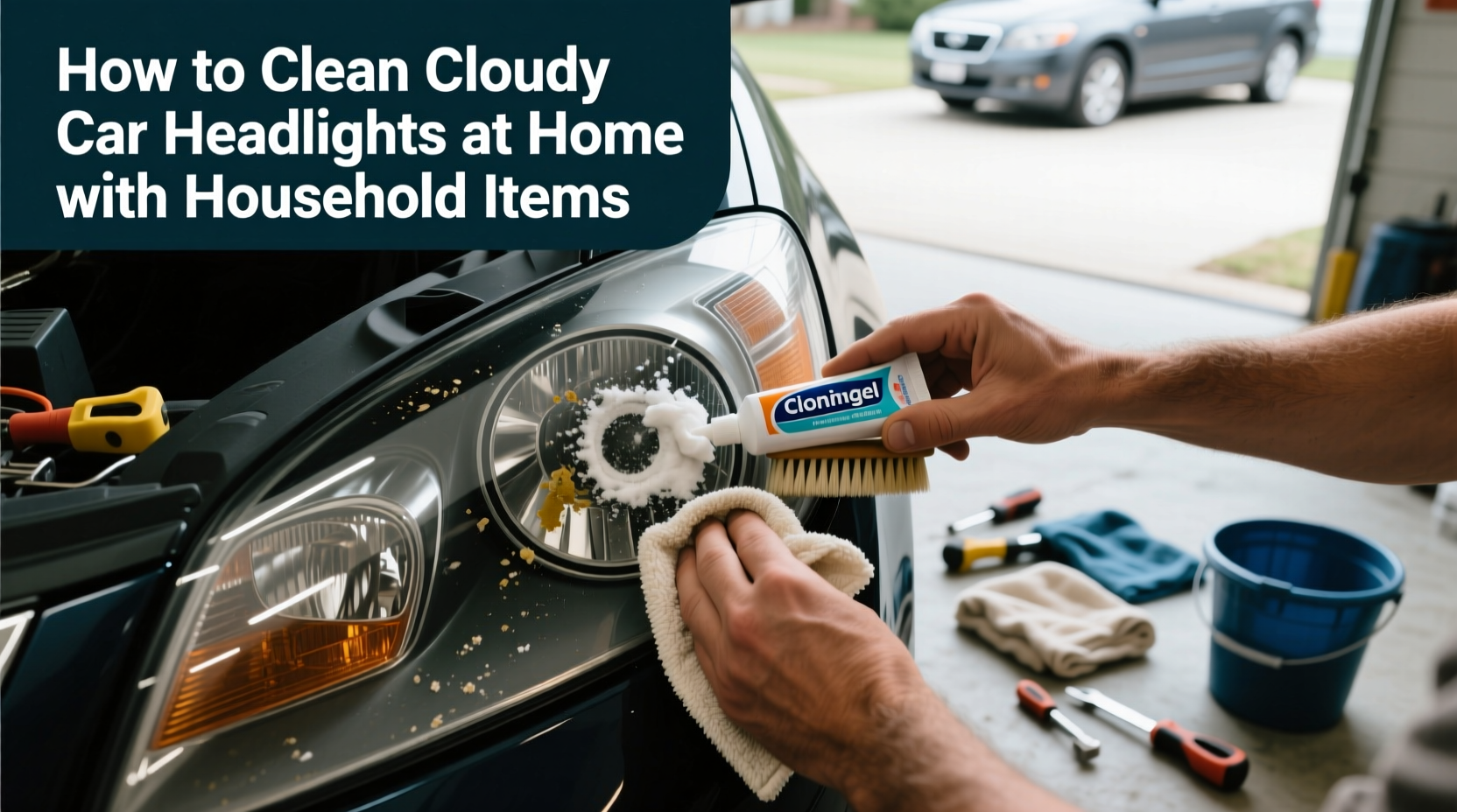 how to clean car headlights home remedy