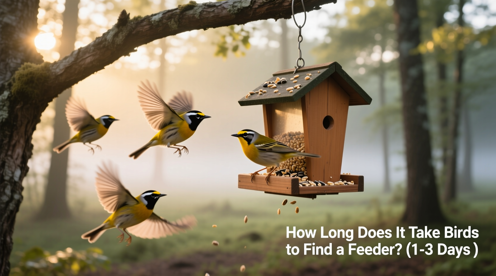how long does it take birds to find a feeder