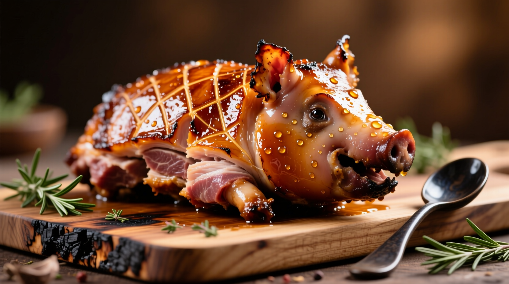 Perfectly roasted porketta with golden crispy skin