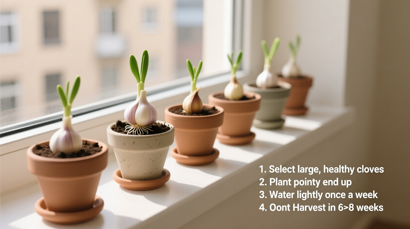 how to grow garlic at home in small spaces with minimal effort