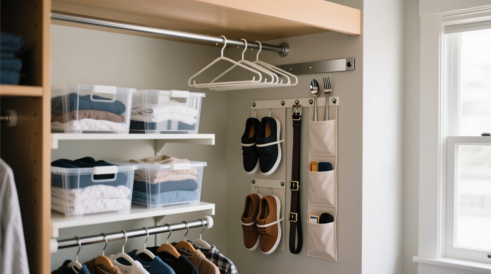 closet organization tips for dorm rooms