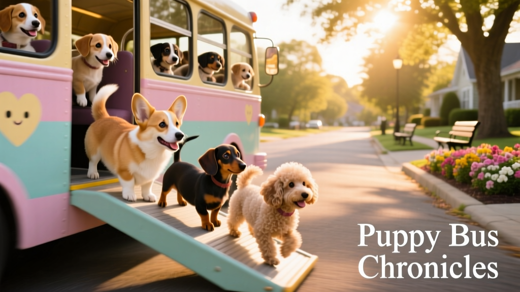 I Could Watch These Lovely Dogs Get on the Puppy Bus All Day