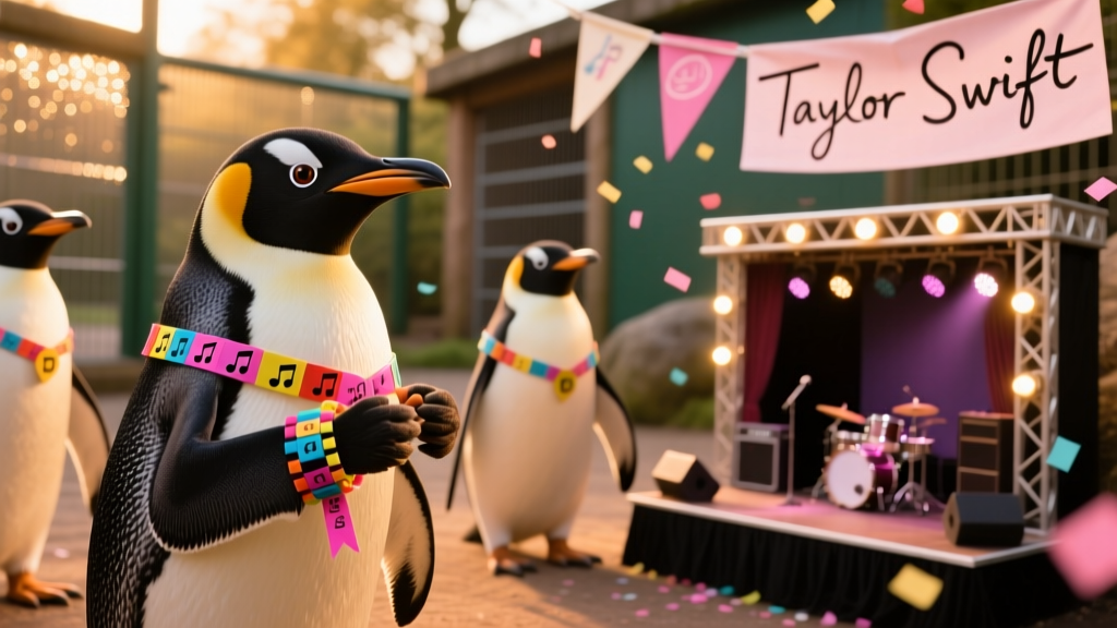 Edinburgh Zoo's Swiftie Penguins Prepare for Taylor Swift Concert by Wearing Friendship Bracelets