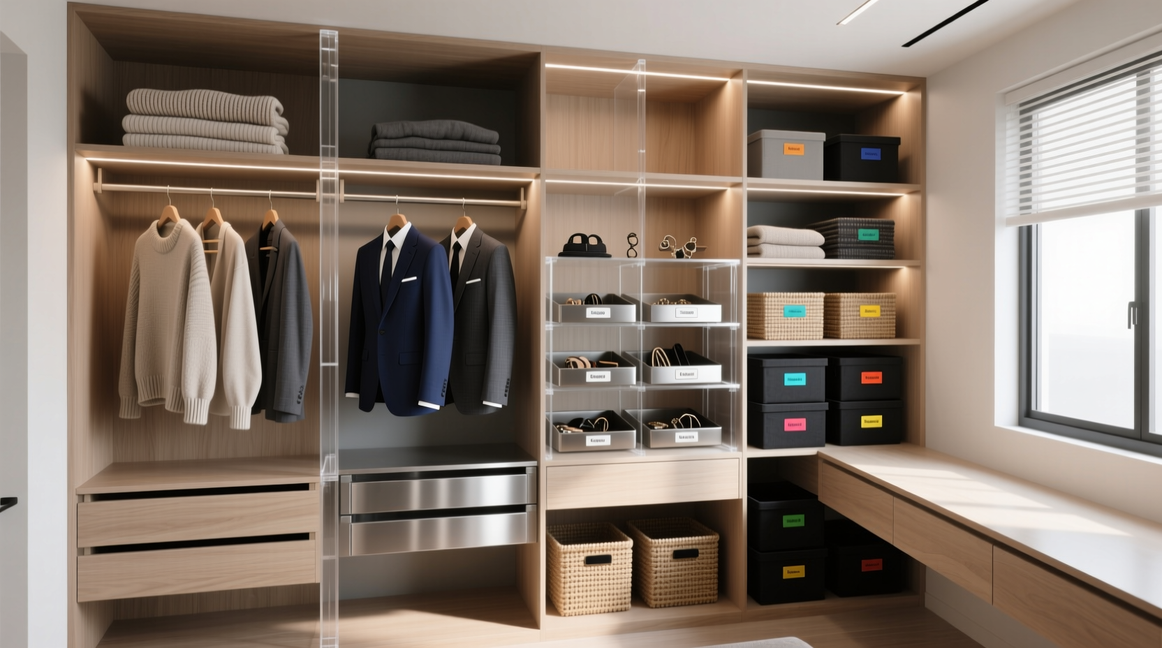shared closet organization without compromise