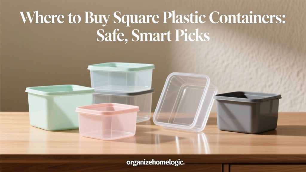 Where to Buy Square Plastic Containers: Safe, Smart Picks