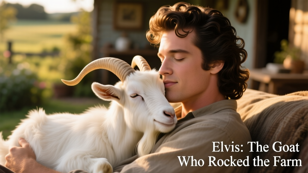 Elvis nestled peacefully in a person's lap, eyes half-closed, looking blissfully relaxed