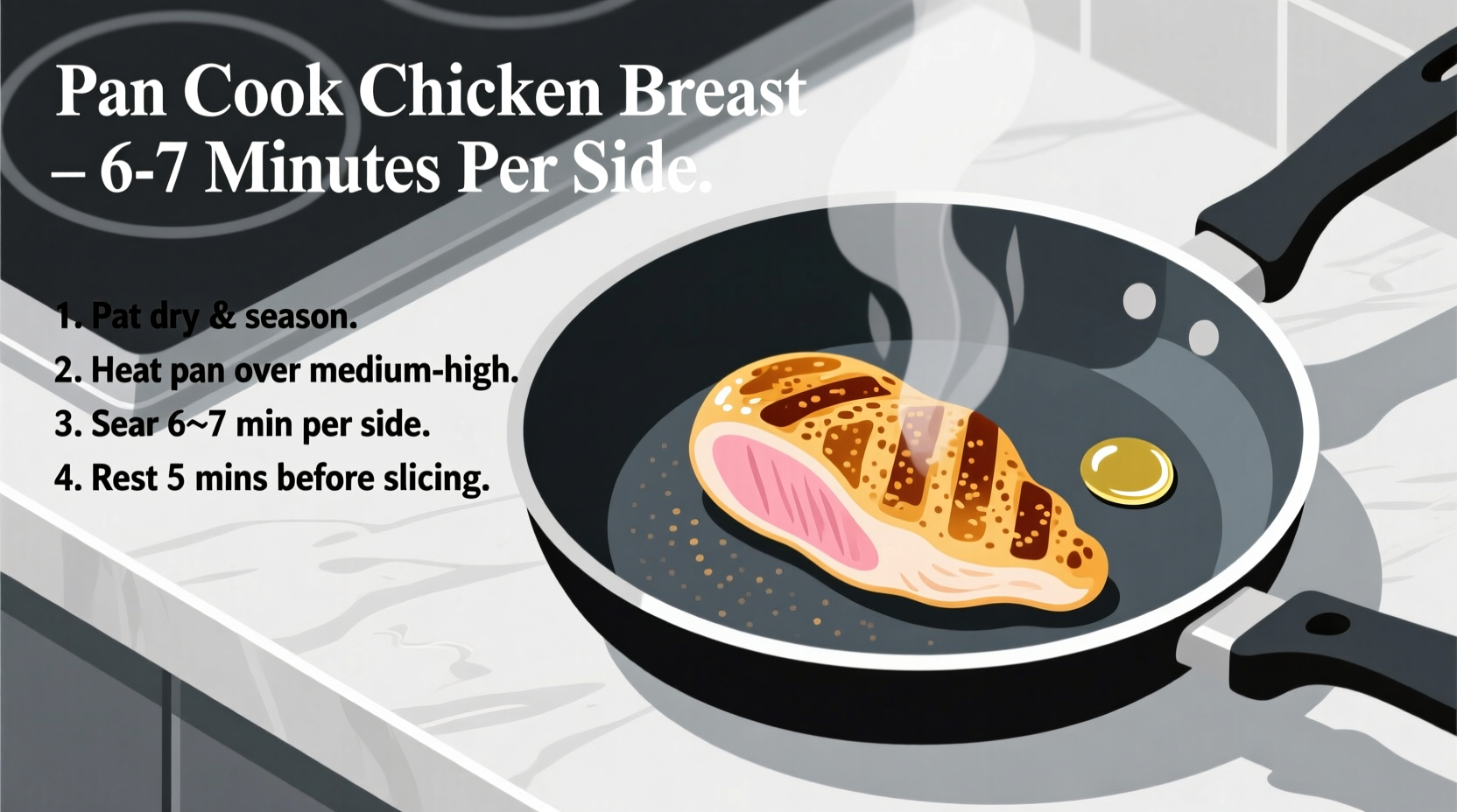 how long to pan cook chicken breast