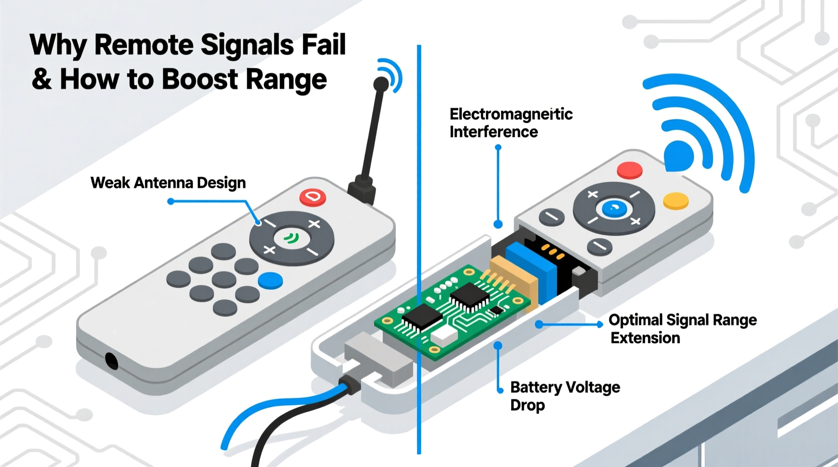 why do some christmas light remotes fail and how to boost signal range