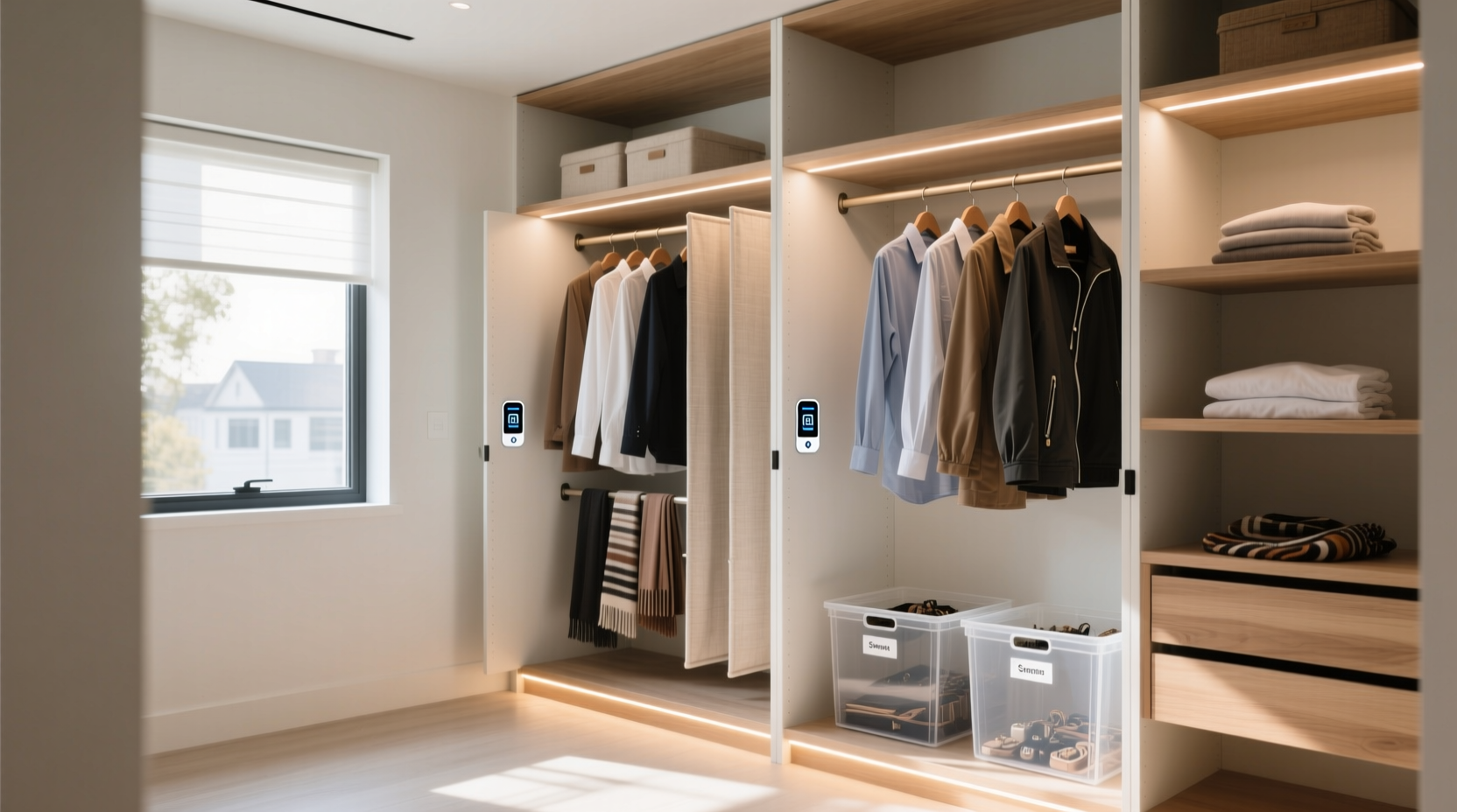 convert linen closet to clothing storage