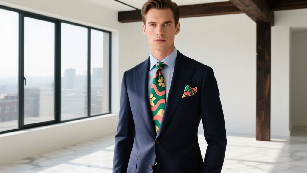 Patterned Pocket Square + Patterned Tie: Yes, Here’s How