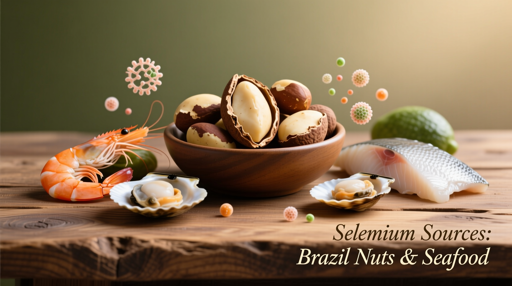 Brazil nuts and seafood selenium food sources