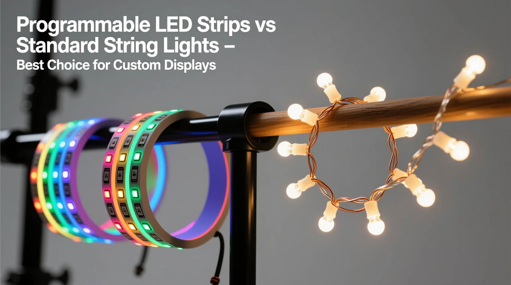 programmable led strips vs standard string lights best choice for custom displays