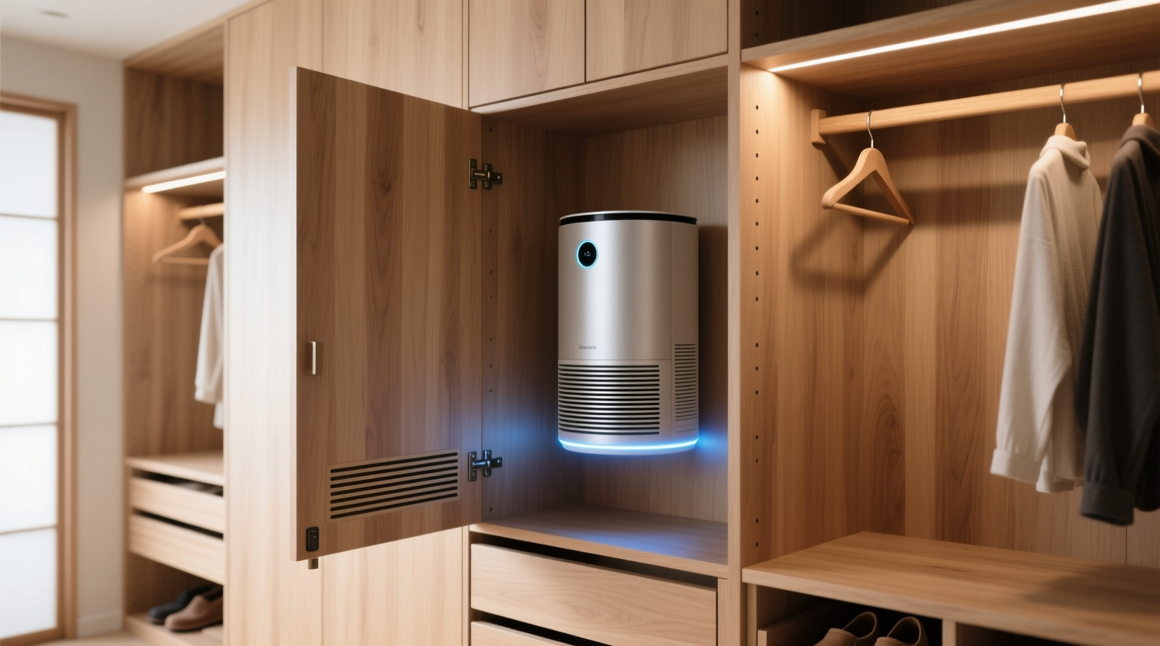 closet organization tips air purifier integration