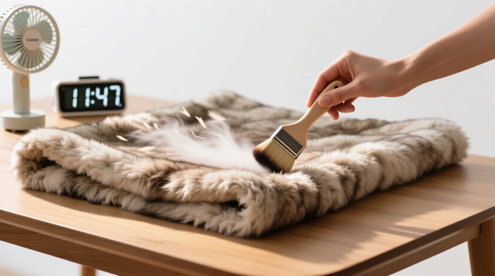 how to revive flattened faux fur trims