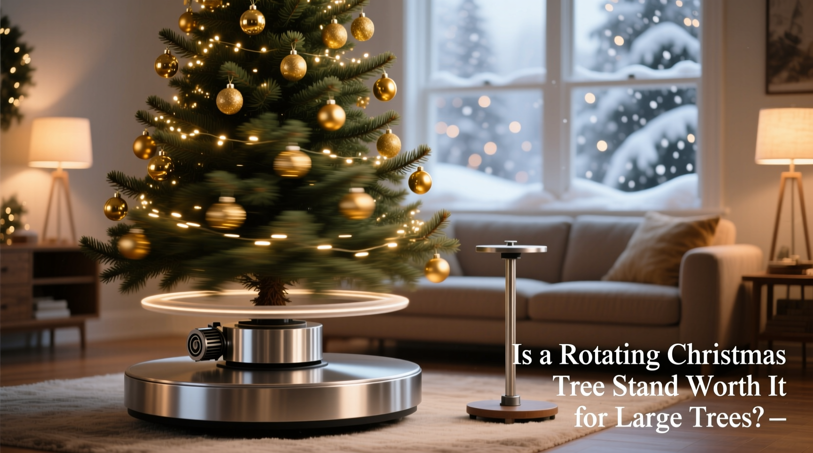 is a rotating christmas tree stand worth it for large or full trees