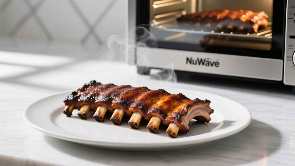 Crispy, Tender Pork Ribs in a NuWave Oven (Oil-Free)