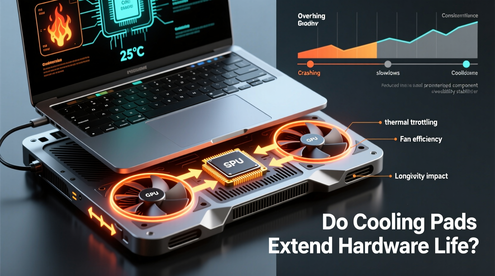 do laptop cooling pads extend hardware life under heavy use