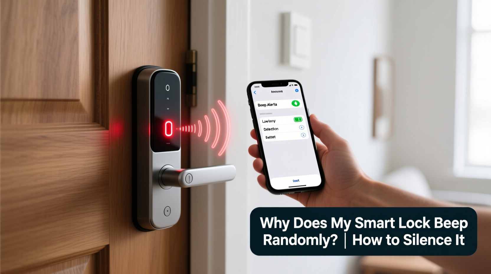why does my smart lock beep randomly and how to silence it