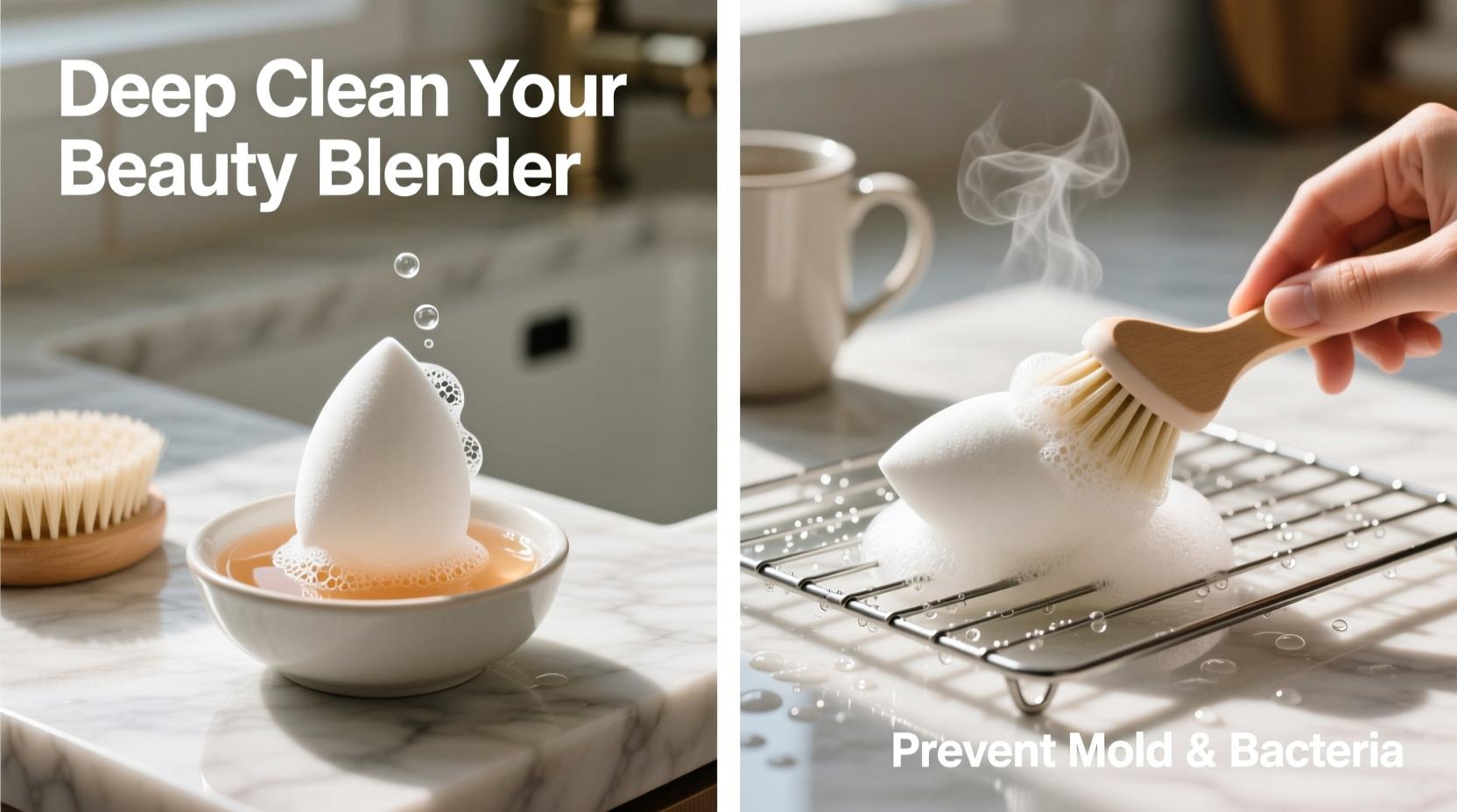 how to deep clean a beauty blender properly to prevent mold