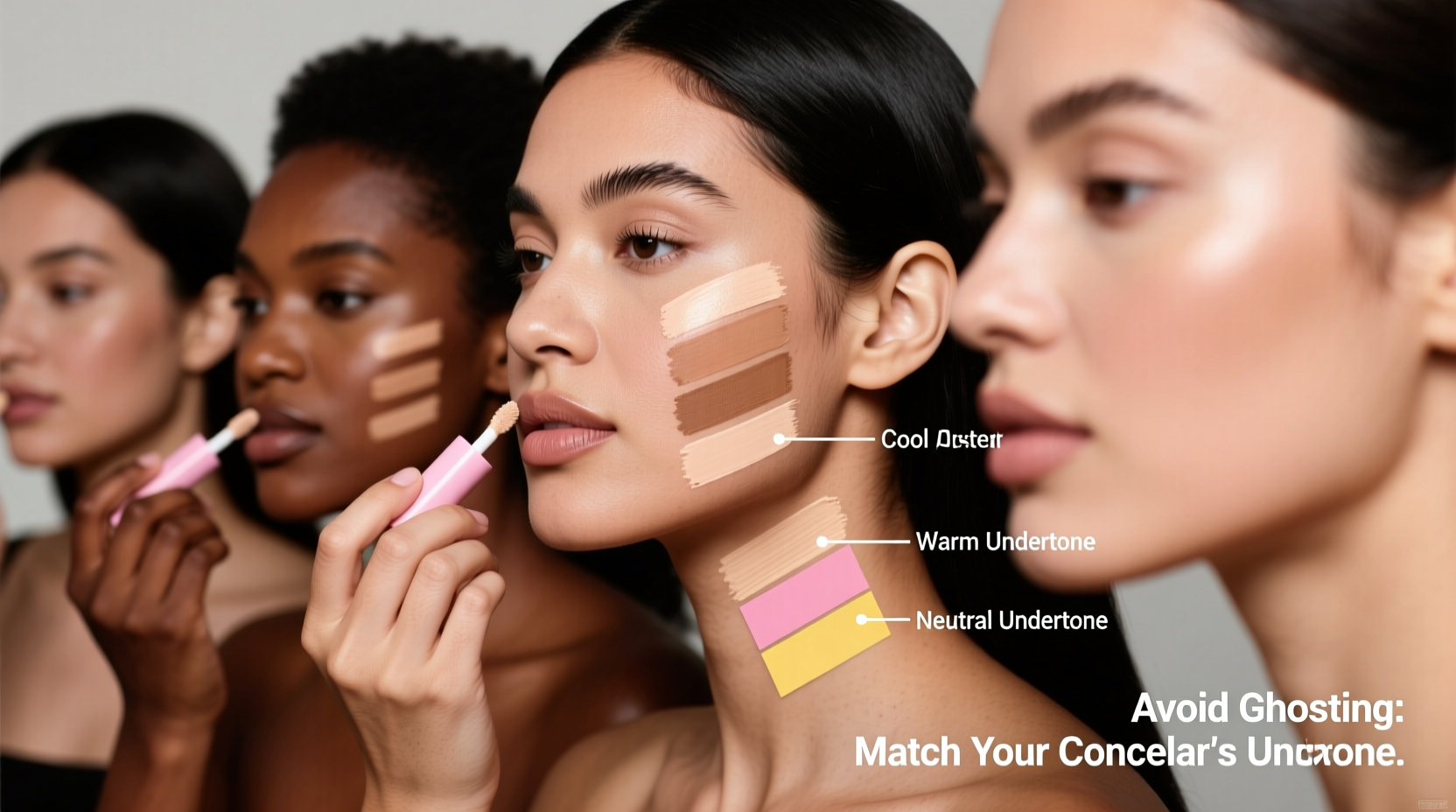 how to choose the right undertone for concealer to avoid ghosting