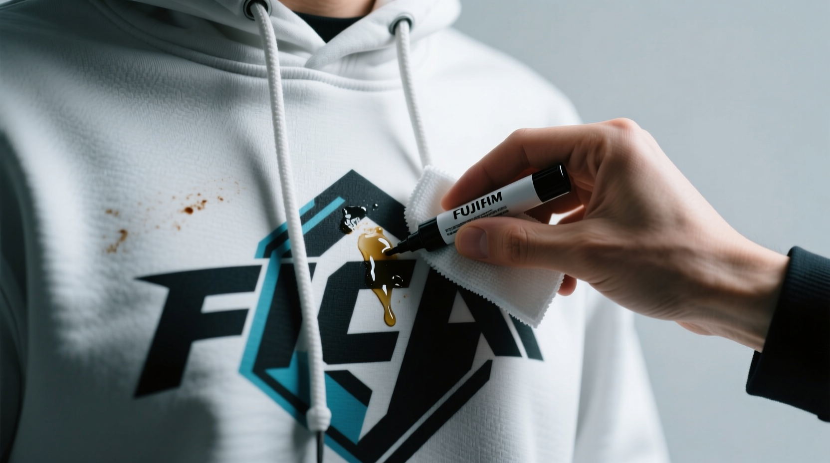 remove permanent marker from polyester hoodies