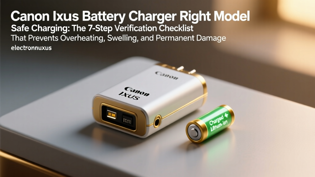 Canon Ixus Battery Charger Right Model Safe Charging: The 7-Step Verification Checklist That Prevents Overheating, Swelling, and Permanent Damage