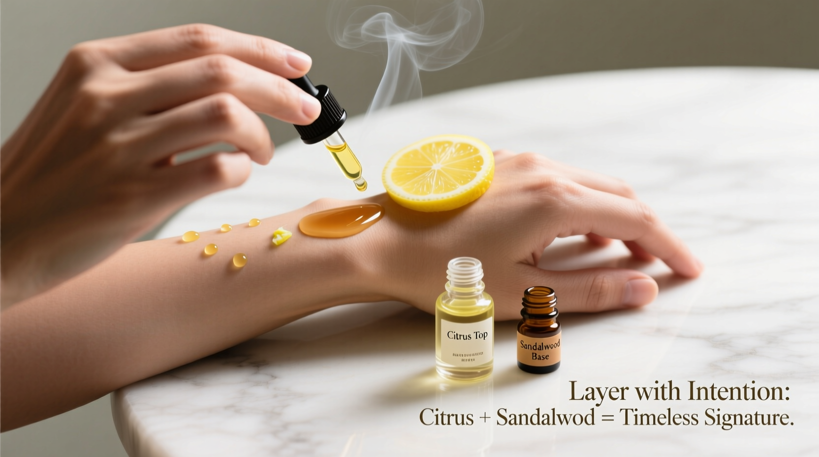 how to layer fragrances using citrus and sandalwood for a unique signature scent
